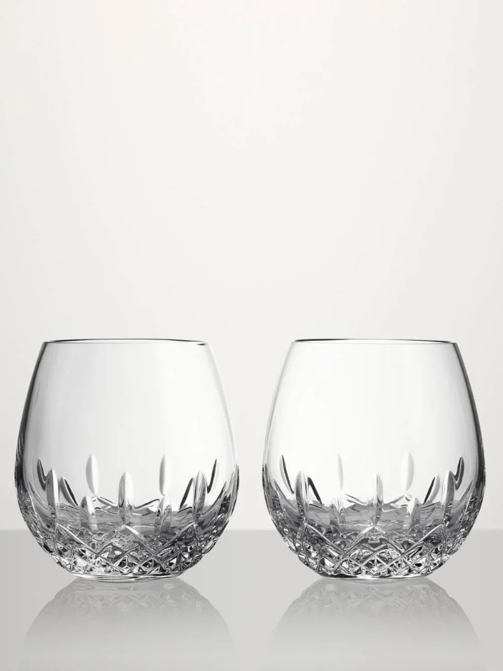Waterford Lismore Essence Stemless Light Red Wine, 13.5oz, Set of 2 (BRAND NEW)